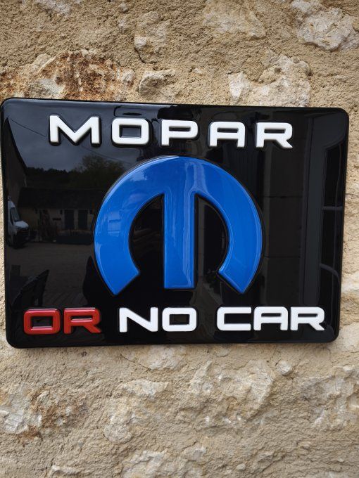 Panneau mural Mopar relief 70x50 cm , Décoration muscle car américaine